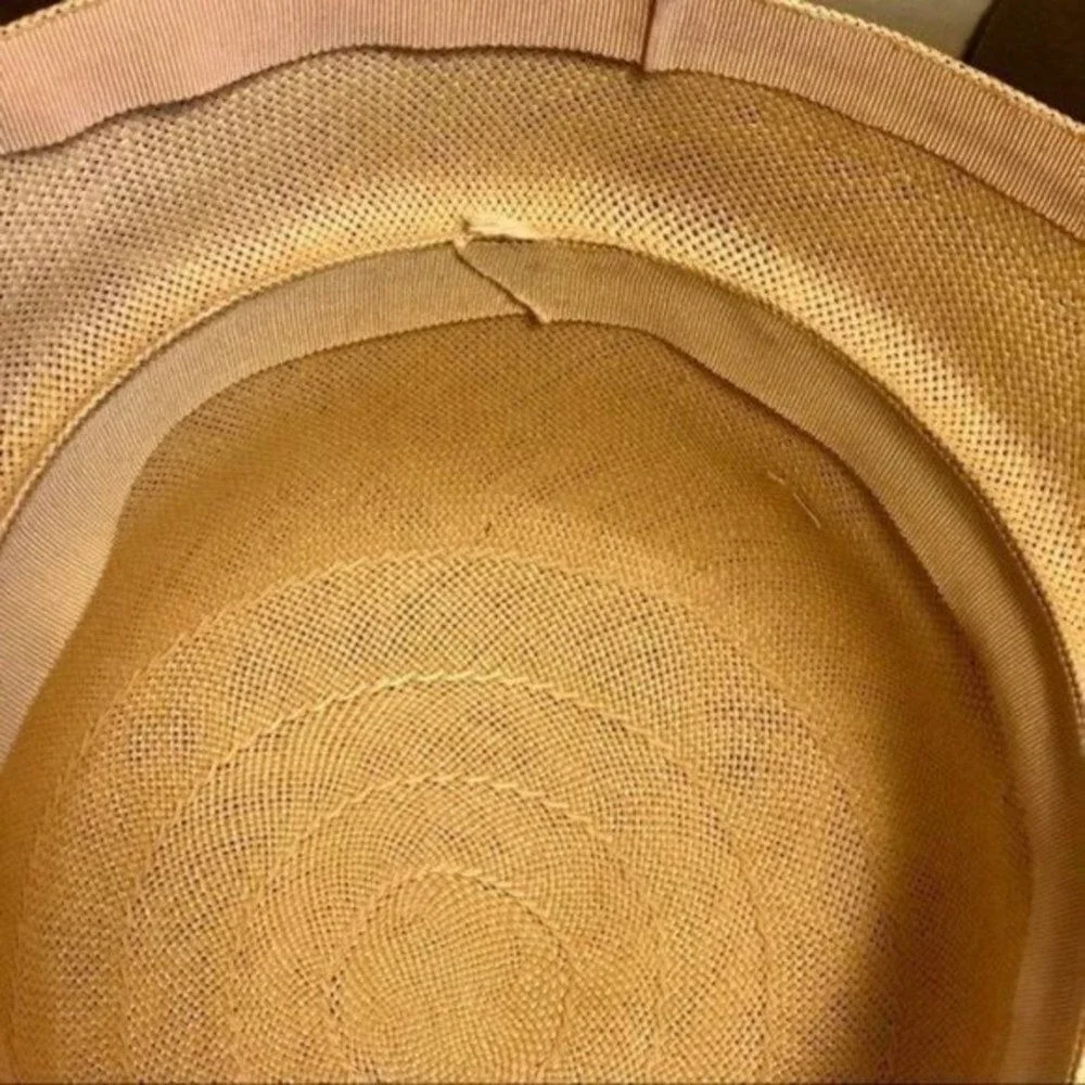 Stunning vintage fascinator! - fine‎ straw and silk - Picture 10 of 12